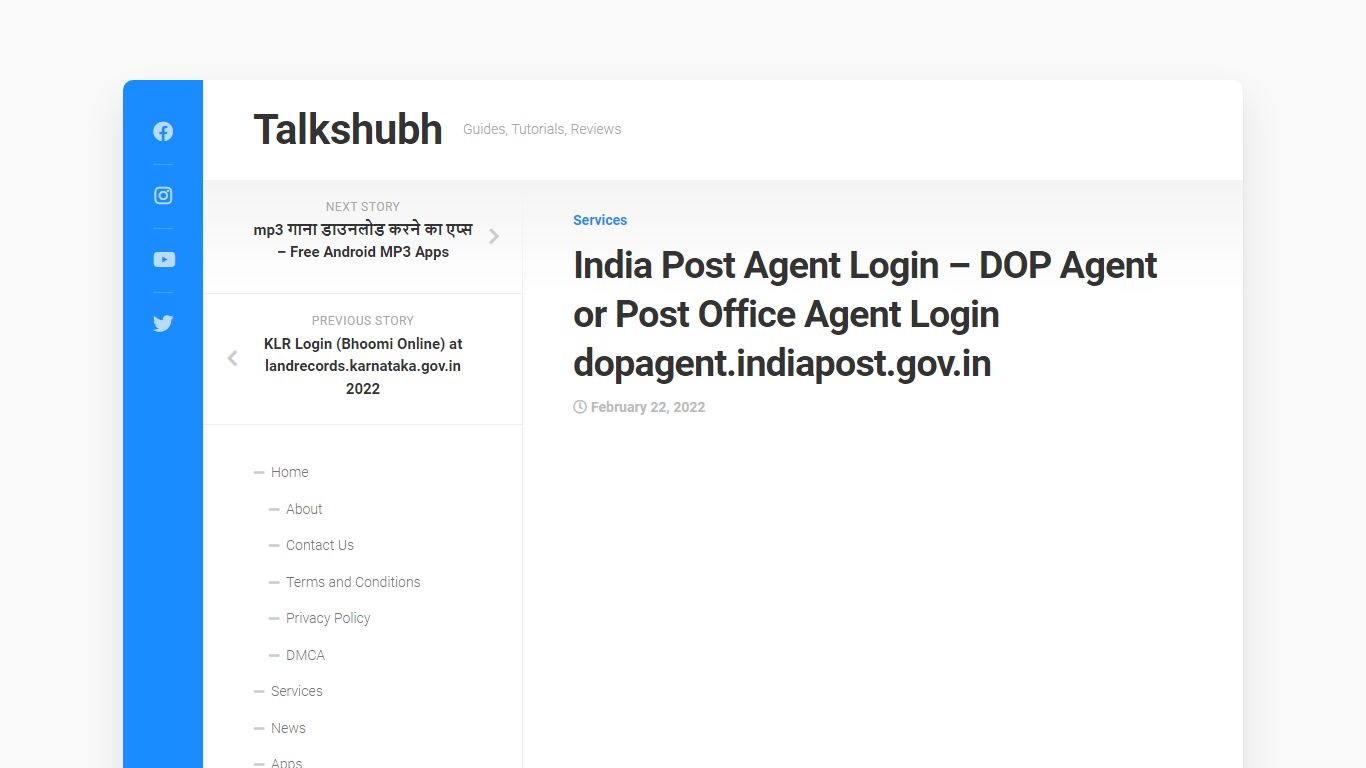 India Post Agent Login - DOP Agent or Post Office Agent Login dopagent ...